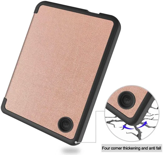 Kobo Clara 2E Hoes Book Case Beschermhoes Roze afbeelding 3