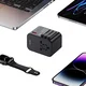 USAMS Wereldstekker 65W EU / UK / VS / AU 2x USB-C - USB-A PD Zwart afbeelding 11