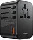 USAMS Wereldstekker 65W EU / UK / VS / AU 2x USB-C - USB-A PD Zwart afbeelding 2