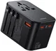 USAMS Wereldstekker 65W EU / UK / VS / AU 2x USB-C - USB-A PD Zwart afbeelding 9