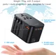 USAMS Wereldstekker 65W EU / UK / VS / AU 2x USB-C - USB-A PD Zwart afbeelding 5