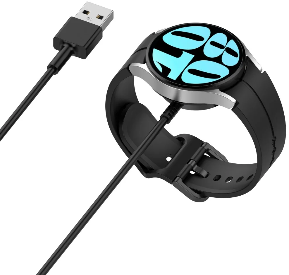 Samsung Galaxy Watch 6 Oplader Draadloos Opladen Dock USB-A 1M Zwart afbeelding 2