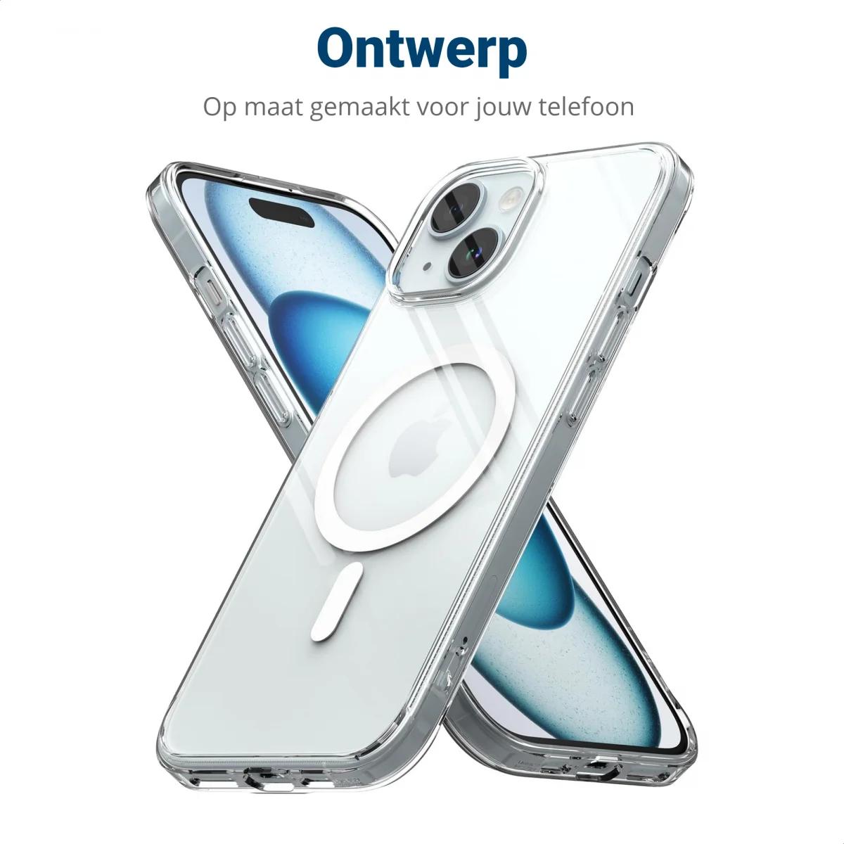iPhone 15 Plus MagSafe Hoesje Schokbestendig en Dun TPU Transparant afbeelding 11
