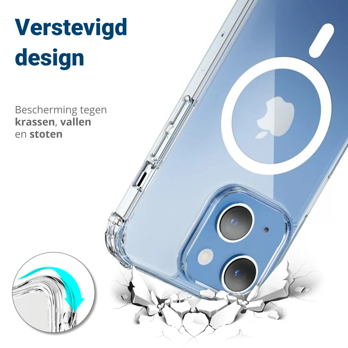 iPhone 15 Plus MagSafe Hoesje Schokbestendig en Dun TPU Transparant afbeelding 2