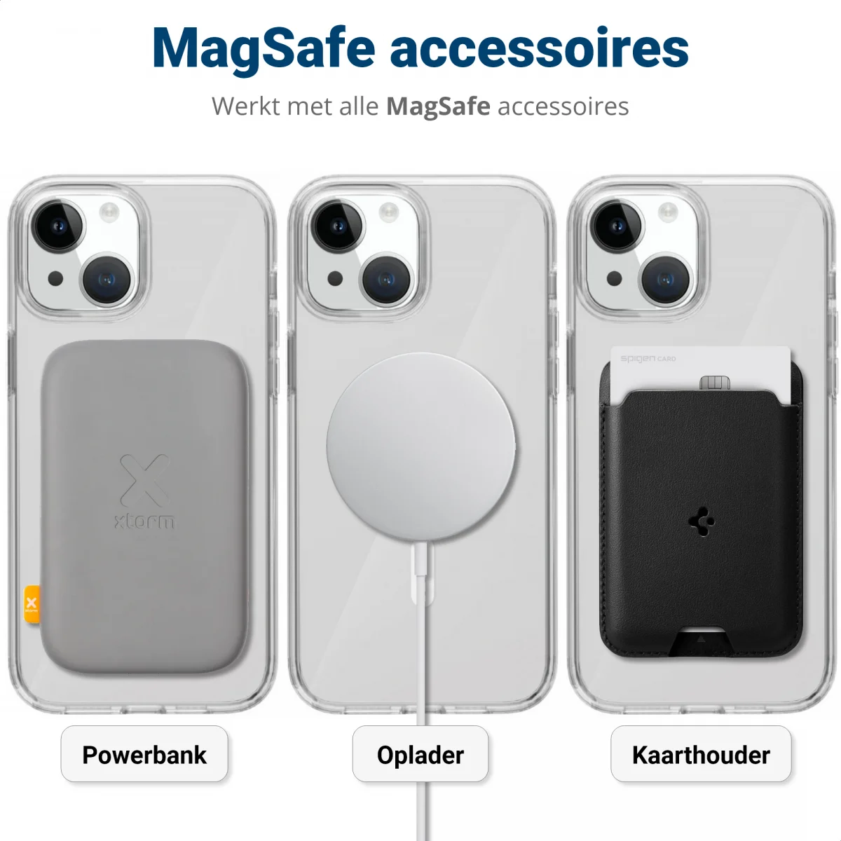 iPhone 15 Plus MagSafe Hoesje Schokbestendig en Dun TPU Transparant afbeelding 5