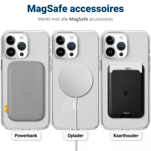 iPhone 15 Pro MagSafe Hoesje Schokbestendig en Dun TPU Transparant afbeelding 3