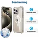 iPhone 15 Pro Max MagSafe Hoesje Schokbestendig en Dun TPU Transparant afbeelding 3