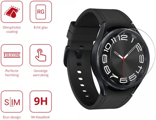 Rosso - Samsung Galaxy Watch 6 Classic 43MM 9H Tempered Glass afbeelding 2