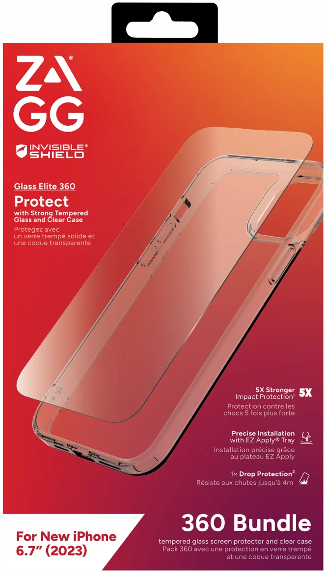ZAGG InvisibleShield - Hoesje + Tempered glass in 1 - iPhone 15 Plus afbeelding 1