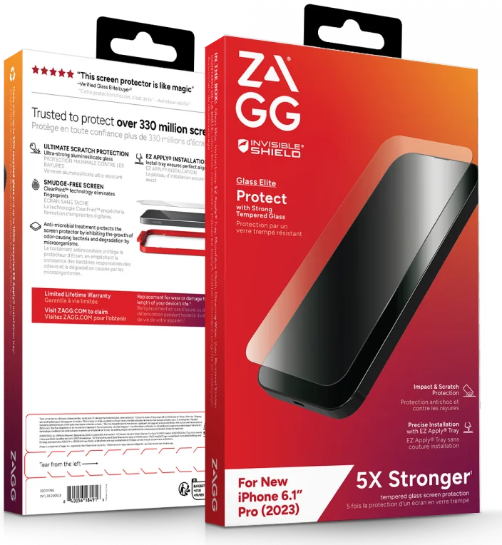 ZAGG InvisibleShield Glass Elite Apple iPhone 15 Pro Screen Protector afbeelding 4