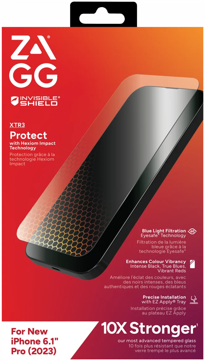 ZAGG InvisibleShield Glass XTR Apple iPhone 15 Pro Screen Protector afbeelding 1