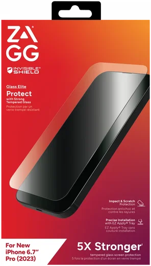 ZAGG InvisibleShield Glass Elite iPhone 15 Pro Max Screen Protector afbeelding 1