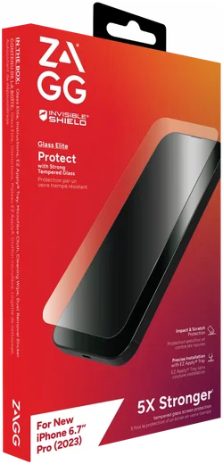 ZAGG InvisibleShield Glass Elite iPhone 15 Pro Max Screen Protector afbeelding 3