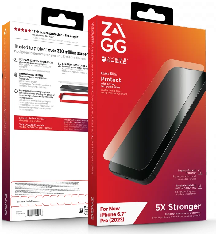 ZAGG InvisibleShield Glass Elite iPhone 15 Pro Max Screen Protector afbeelding 4