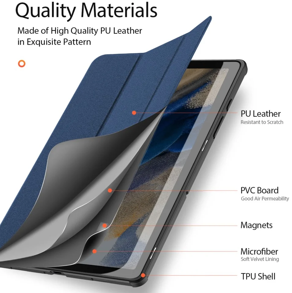 Dux Ducis Domo Samsung Galaxy Tab A11 Plus / Tab A9 Plus Hoes Book Case Blauw afbeelding 10