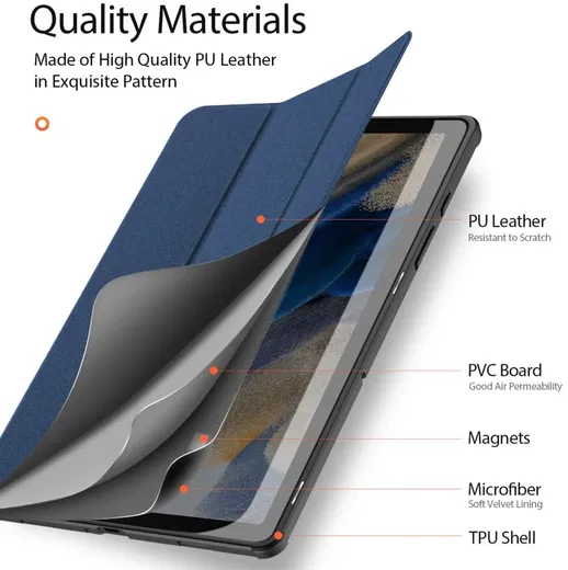Dux Ducis Domo Samsung Galaxy Tab A11 Plus / Tab A9 Plus Hoes Book Case Blauw afbeelding 10