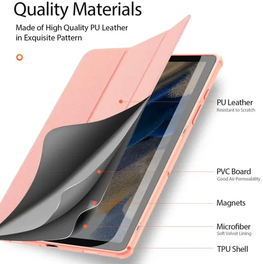 Dux Ducis Domo Samsung Galaxy Tab A11 Plus / Tab A9 Plus Book Case Roze afbeelding 10