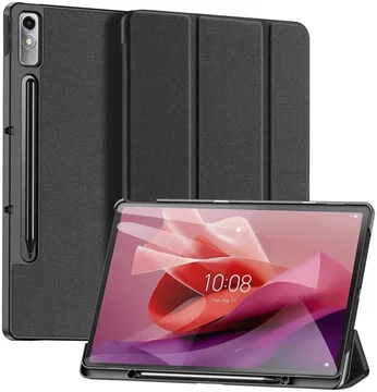 Dux Ducis Domo Lenovo Tab P12 Hoes Tri-Fold Book Case Zwart
