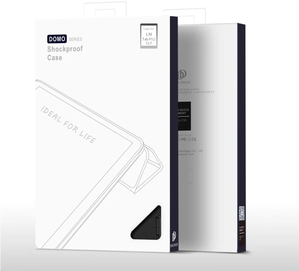 Dux Ducis Domo Lenovo Tab P12 Hoes Tri-Fold Book Case Zwart afbeelding 11
