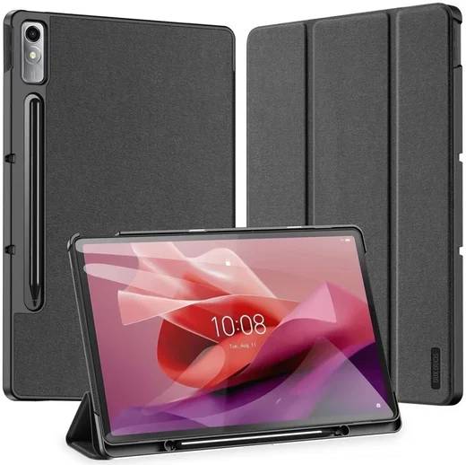 Dux Ducis Domo Lenovo Tab P12 Hoes Tri-Fold Book Case Zwart afbeelding 2