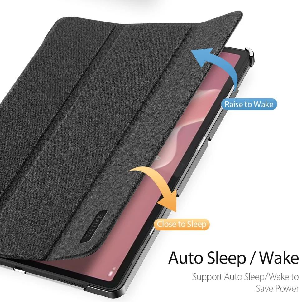 Dux Ducis Domo Lenovo Tab P12 Hoes Tri-Fold Book Case Zwart afbeelding 4