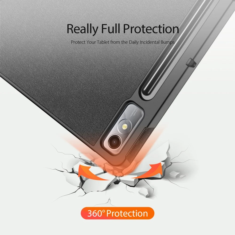 Dux Ducis Domo Lenovo Tab P12 Hoes Tri-Fold Book Case Zwart afbeelding 5
