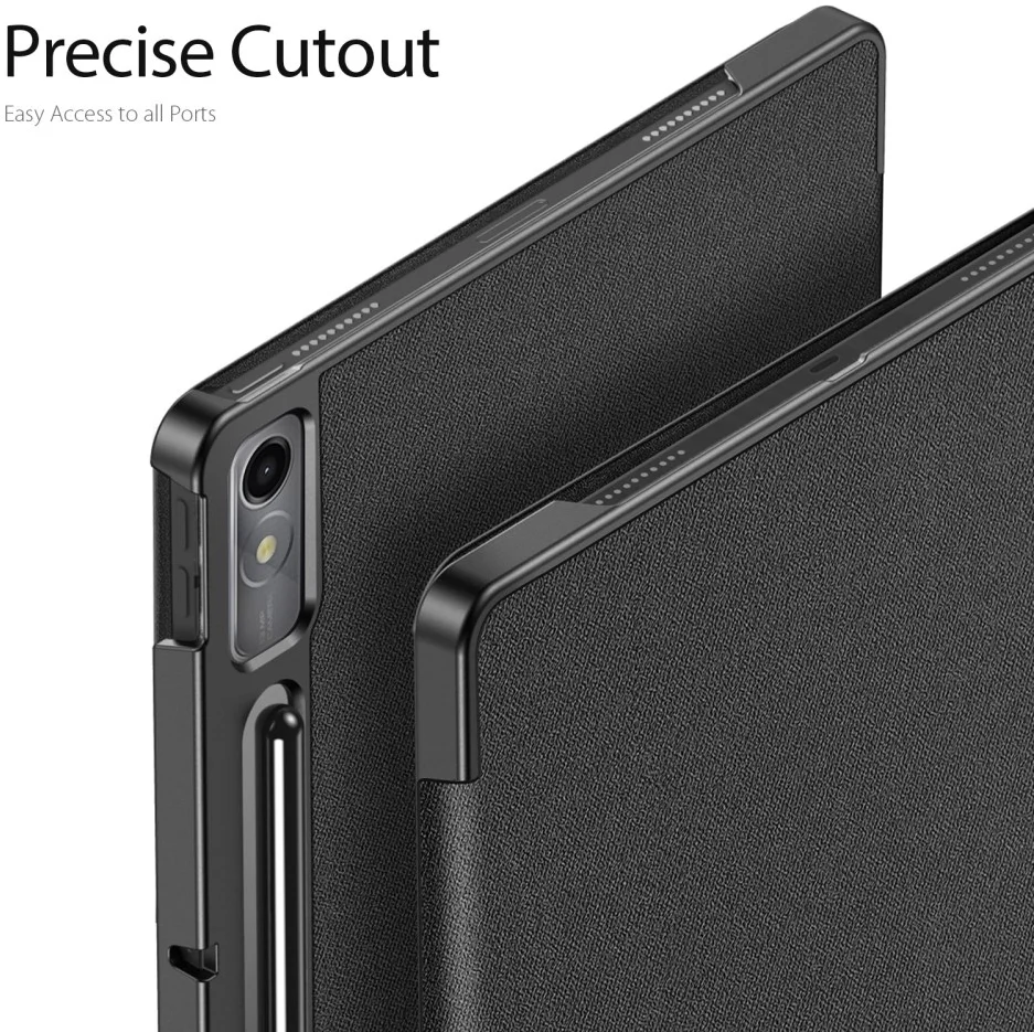 Dux Ducis Domo Lenovo Tab P12 Hoes Tri-Fold Book Case Zwart afbeelding 8