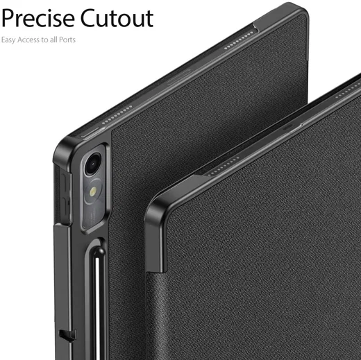 Dux Ducis Domo Lenovo Tab P12 Hoes Tri-Fold Book Case Zwart afbeelding 8