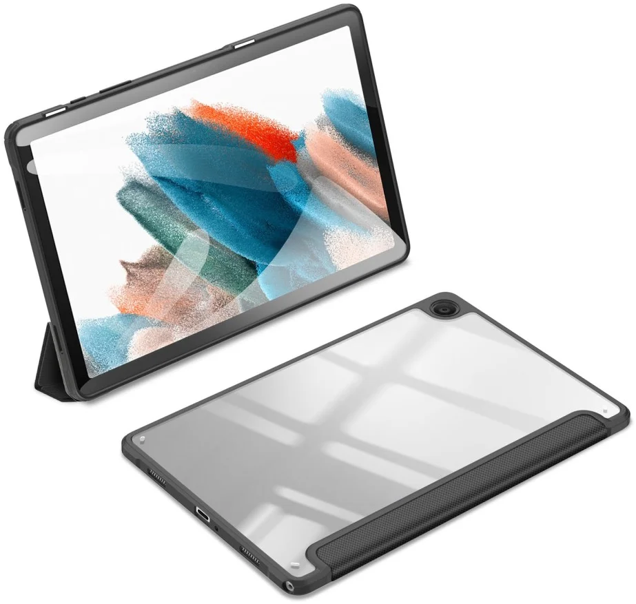 Dux Ducis Toby Samsung Tab A11 Plus / A9 Plus Hoes Tri-Fold Book Case Zwart afbeelding 2