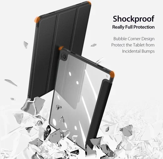 Dux Ducis Toby Samsung Tab A11 Plus / A9 Plus Hoes Tri-Fold Book Case Zwart afbeelding 5