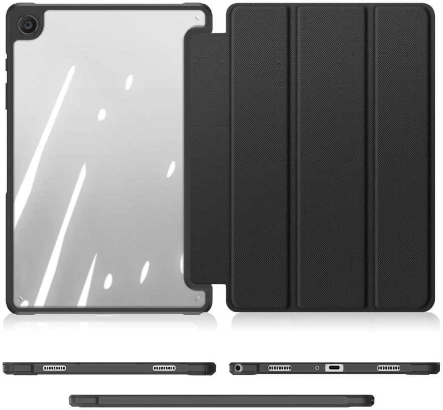 Dux Ducis Toby Samsung Tab A11 Plus / A9 Plus Hoes Tri-Fold Book Case Zwart afbeelding 8