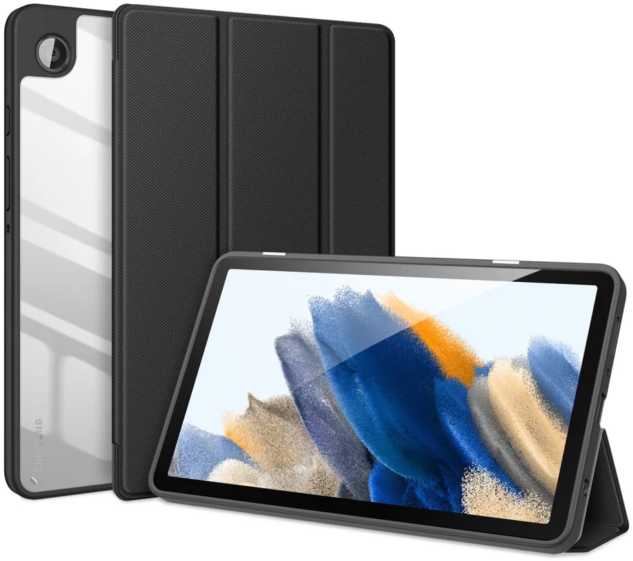 Dux Ducis Toby Samsung Galaxy Tab A9 Hoes Tri-Fold Book Case Zwart afbeelding 1