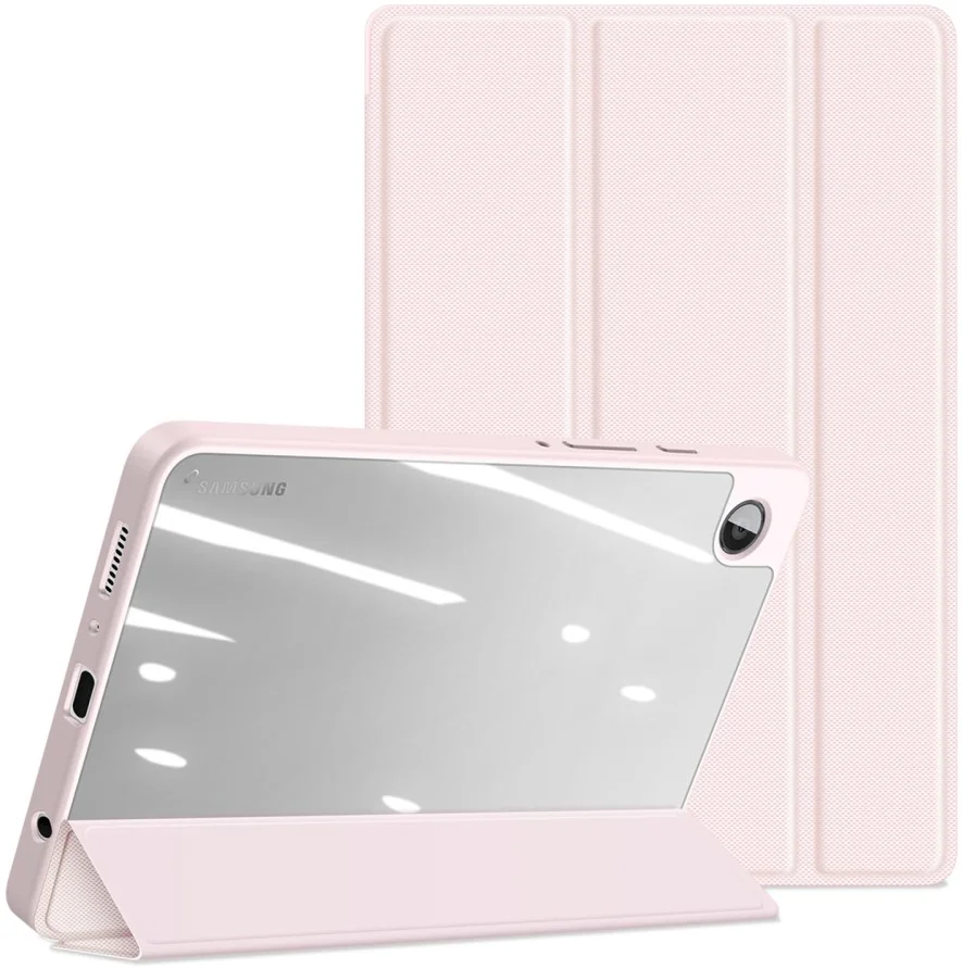 Dux Ducis Toby Samsung Galaxy Tab A9 Hoes Tri-Fold Book Case Roze afbeelding 2
