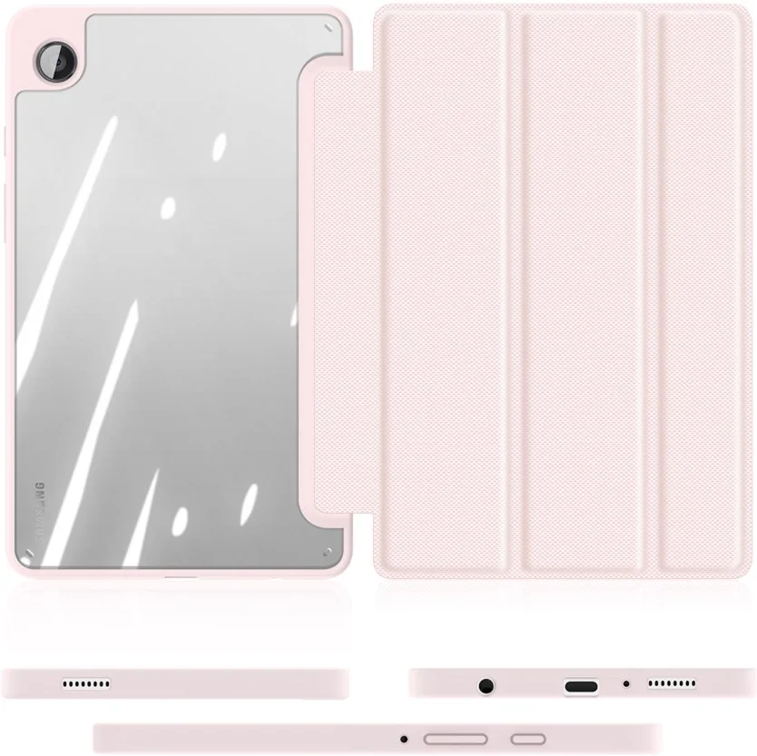 Dux Ducis Toby Samsung Galaxy Tab A9 Hoes Tri-Fold Book Case Roze afbeelding 7