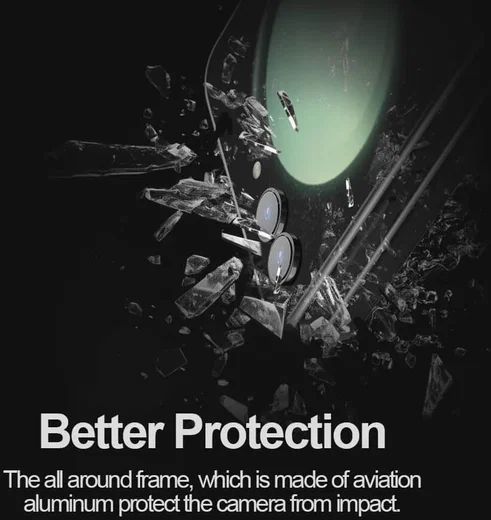 Nillkin Samsung Galaxy Z Flip 5 Camera Protector Tempered Glass Zwart afbeelding 5