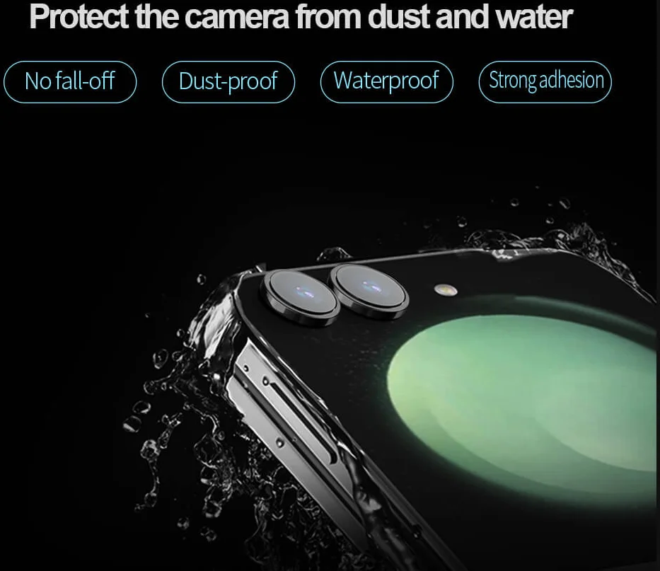 Nillkin Samsung Galaxy Z Flip 5 Camera Protector Tempered Glass Zwart afbeelding 9