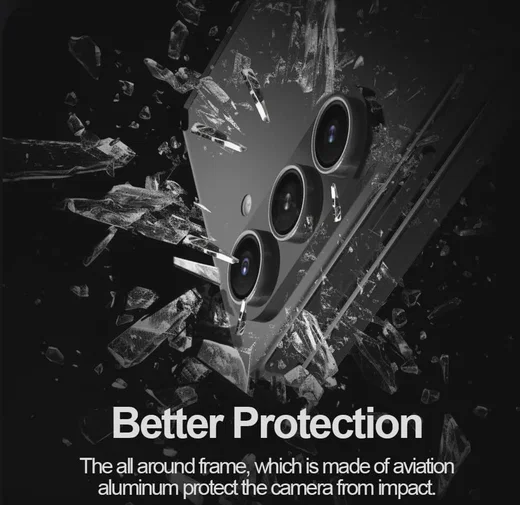 Nillkin Samsung Galaxy Z Fold 5 Camera Protector Tempered Glass Zwart afbeelding 4