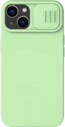 Nillkin Apple iPhone 15 Hoesje MagSafe Siliconen Camera Slider Groen afbeelding