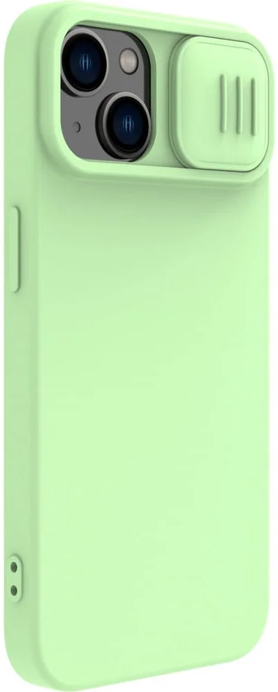 Nillkin Apple iPhone 15 Hoesje MagSafe Siliconen Camera Slider Groen afbeelding 2