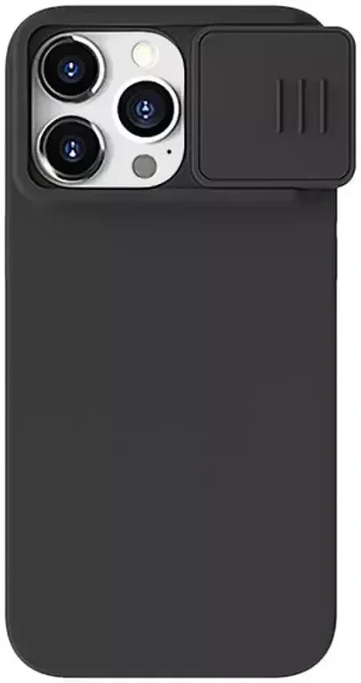 Nillkin Siliconen iPhone 15 Pro Hoesje MagSafe Camera Slider Zwart afbeelding 1