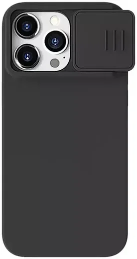 Nillkin Siliconen iPhone 15 Pro Hoesje MagSafe Camera Slider Zwart afbeelding 1