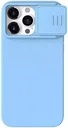 Nillkin Siliconen iPhone 15 Pro Hoesje MagSafe Camera Slider Blue