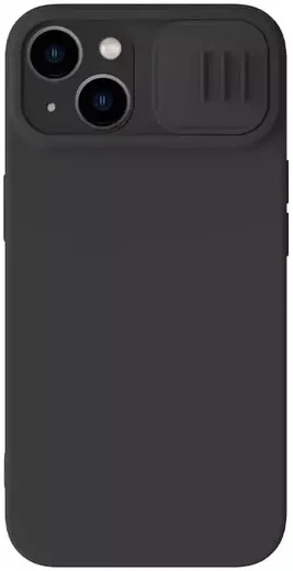 Nillkin iPhone 15 Plus Hoesje MagSafe Siliconen Camera Slider Zwart afbeelding 1