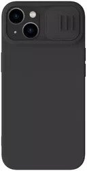 Nillkin iPhone 15 Plus Hoesje MagSafe Siliconen Camera Slider Zwart afbeelding