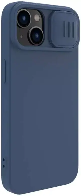 Nillkin iPhone 15 Plus Hoesje MagSafe Siliconen Camera Slider Blauw afbeelding 2