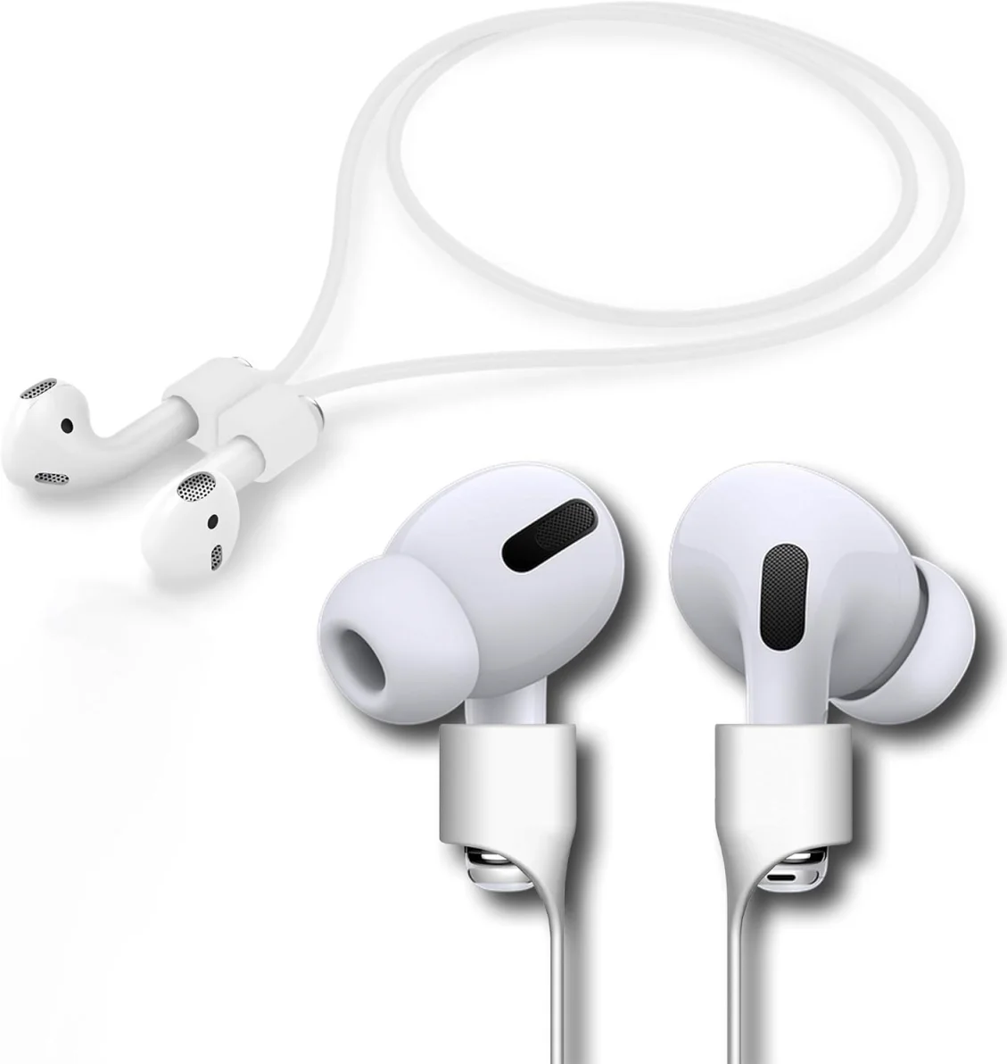 Magnetisch Oordopjes Koord - Siliconen Strap AirPods/AirPods Pro Wit afbeelding 6