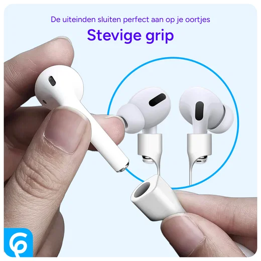 Magnetisch Oordopjes Koord - Siliconen Strap AirPods/AirPods Pro Wit afbeelding 3