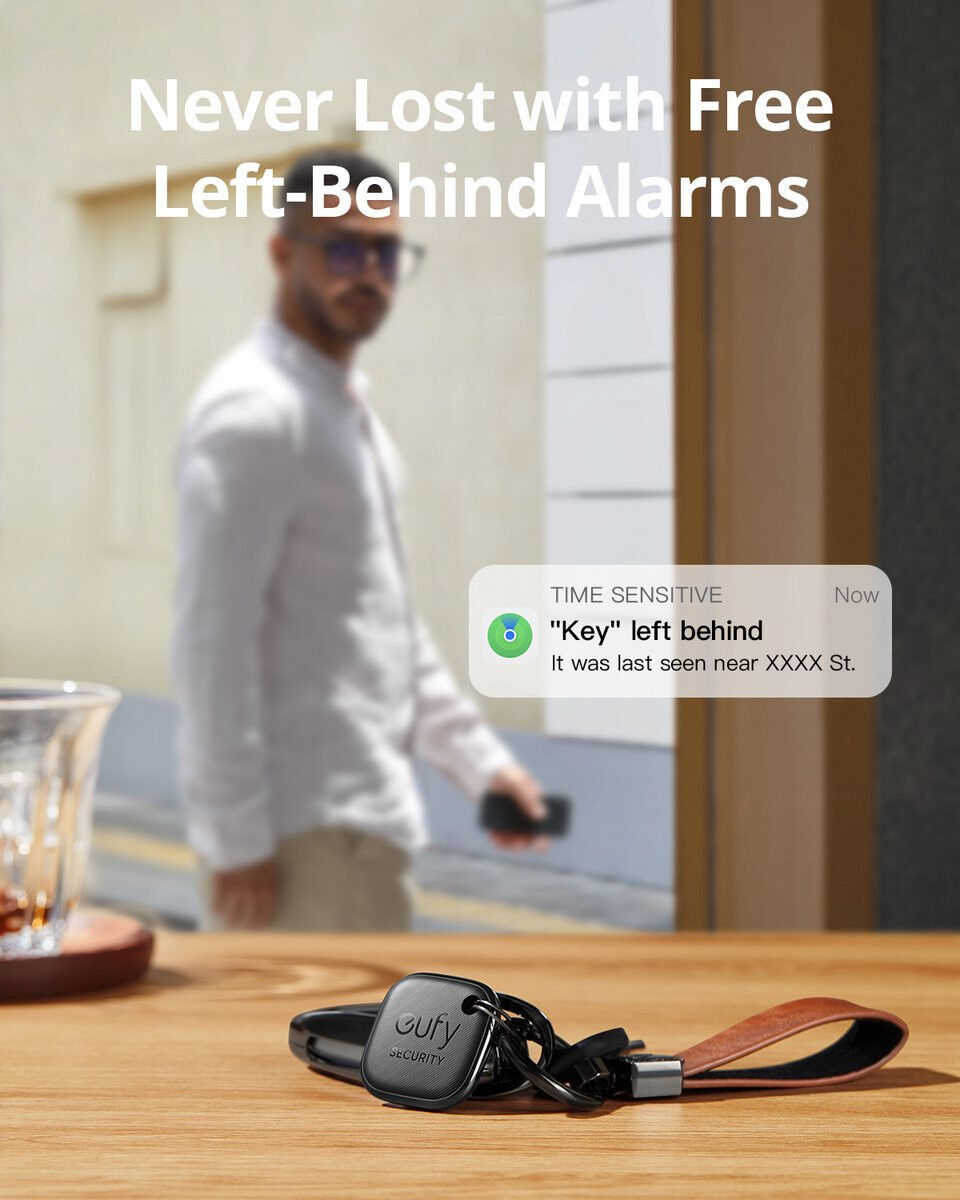 Anker Eufy Smart Tracker Link met Apple Zoek Mijn-app Zwart (4-Pack) afbeelding 3