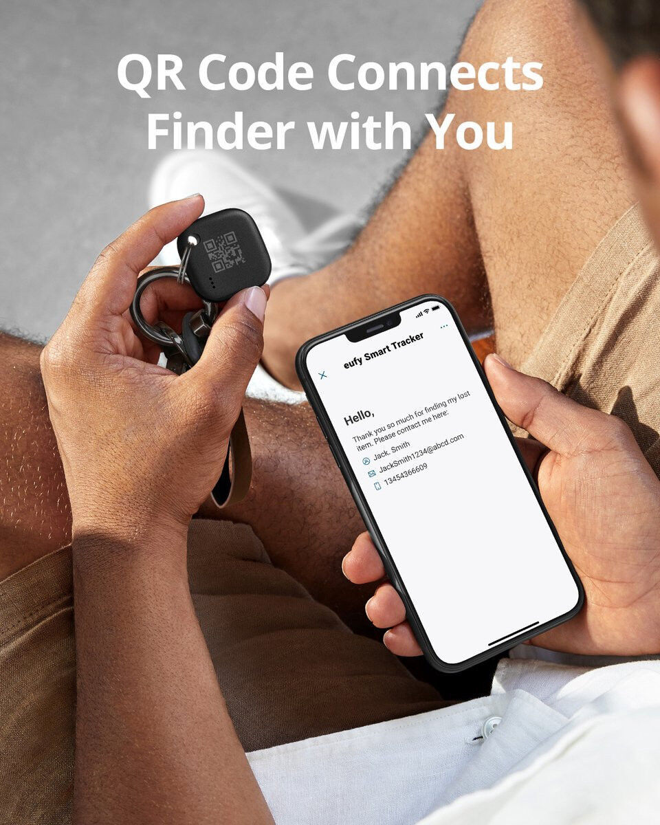 Anker Eufy Smart Tracker Link met Apple Zoek Mijn-app Zwart (4-Pack) afbeelding 5