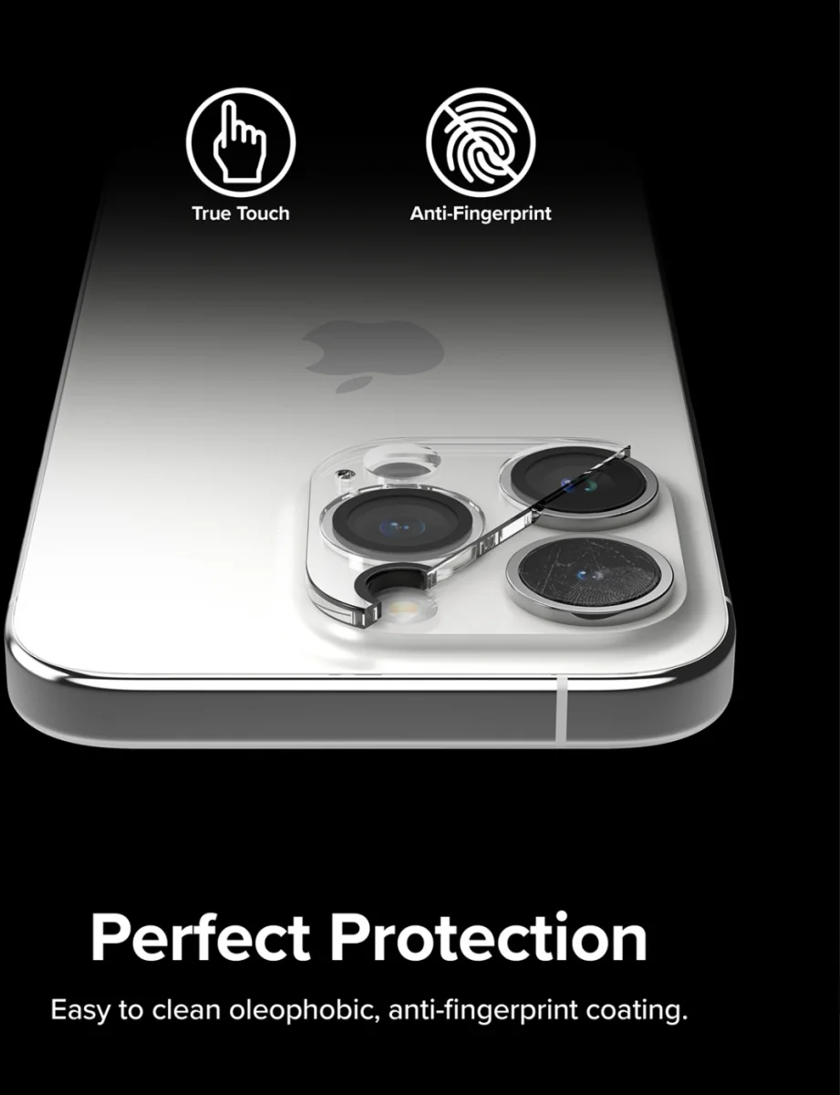 Ringke Full Cover Glass iPhone 15 Pro Camera Protector Glas (2-Pack) afbeelding 3
